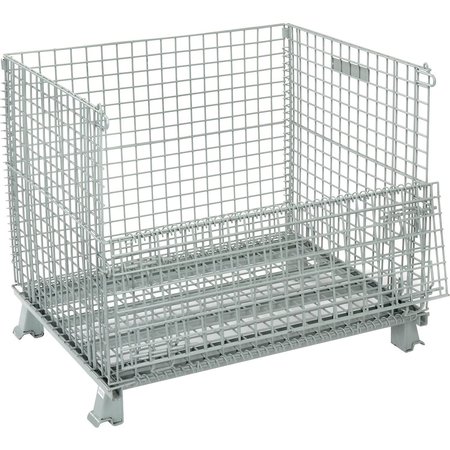 GLOBAL INDUSTRIAL Folding Wire Container, 3000 Lb. Capacity, 40L x 32W x 34-1/2H 493396